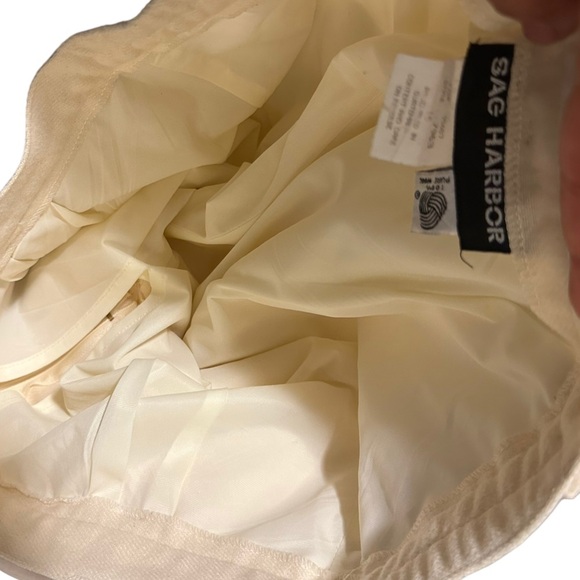 Sag Harbor Womens Vintage Ivory Pleated Front Wool Tourer Size: 16 - Picture 4 of 9